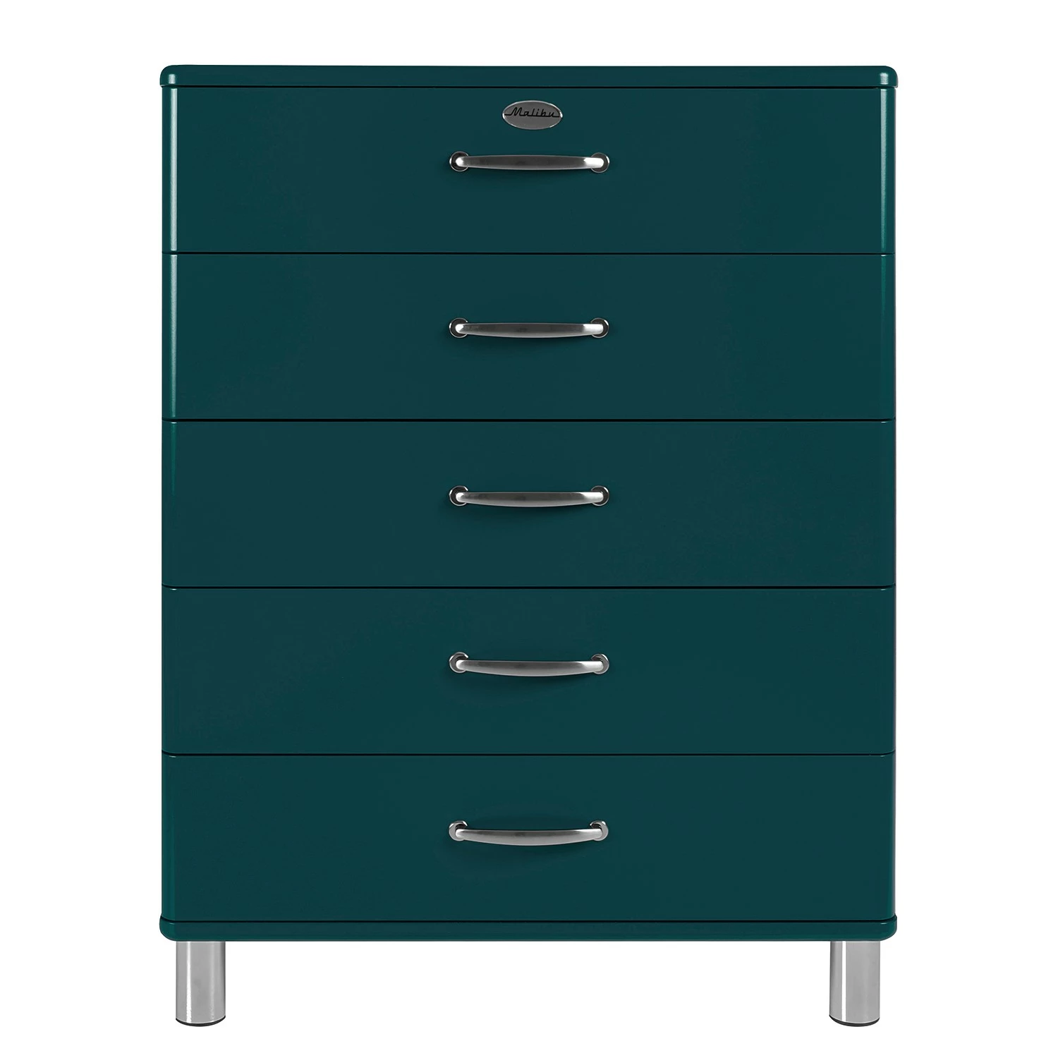 Tenzo Kommode Malibu VI - Petrol / Chrom 1 Tenzo Kommode Malibu VI - Petrol / Chrom