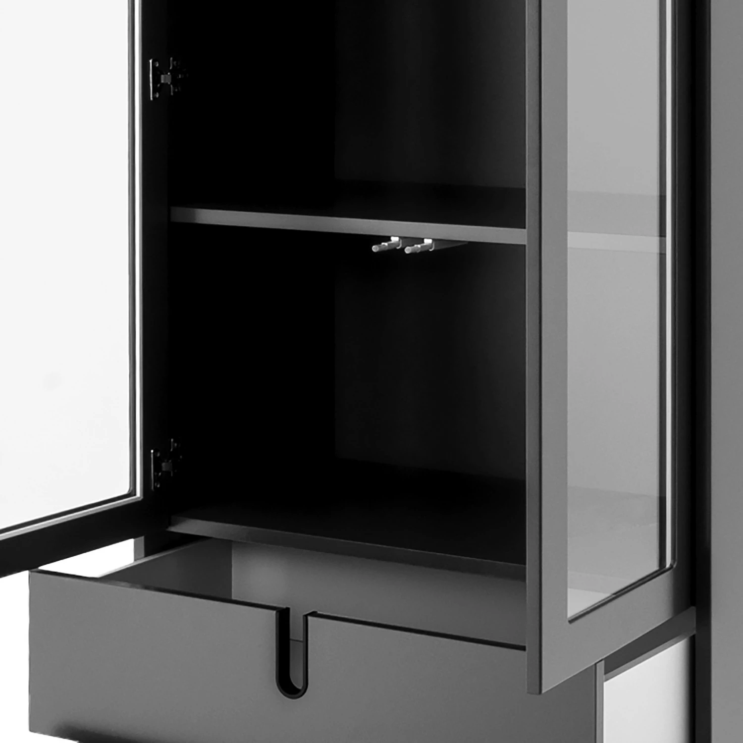 Tenzo Vitrinenschrank Uno - Dunkelgrau 6 Tenzo Vitrinenschrank Uno - Dunkelgrau – Bild 6