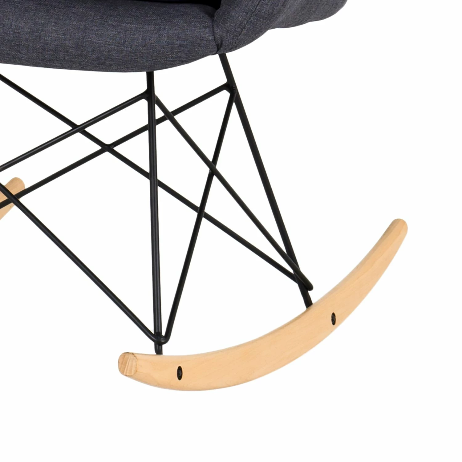 Tenzo Schaukelstuhl Emma - Webstoff / Eiche massiv - Anthrazit / Eiche 5 Tenzo Schaukelstuhl Emma - Webstoff / Eiche massiv - Anthrazit / Eiche – Bild 5