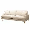 Maison Belfort Sofa Bethania II (3-Sitzer) - Webstoff - Creme