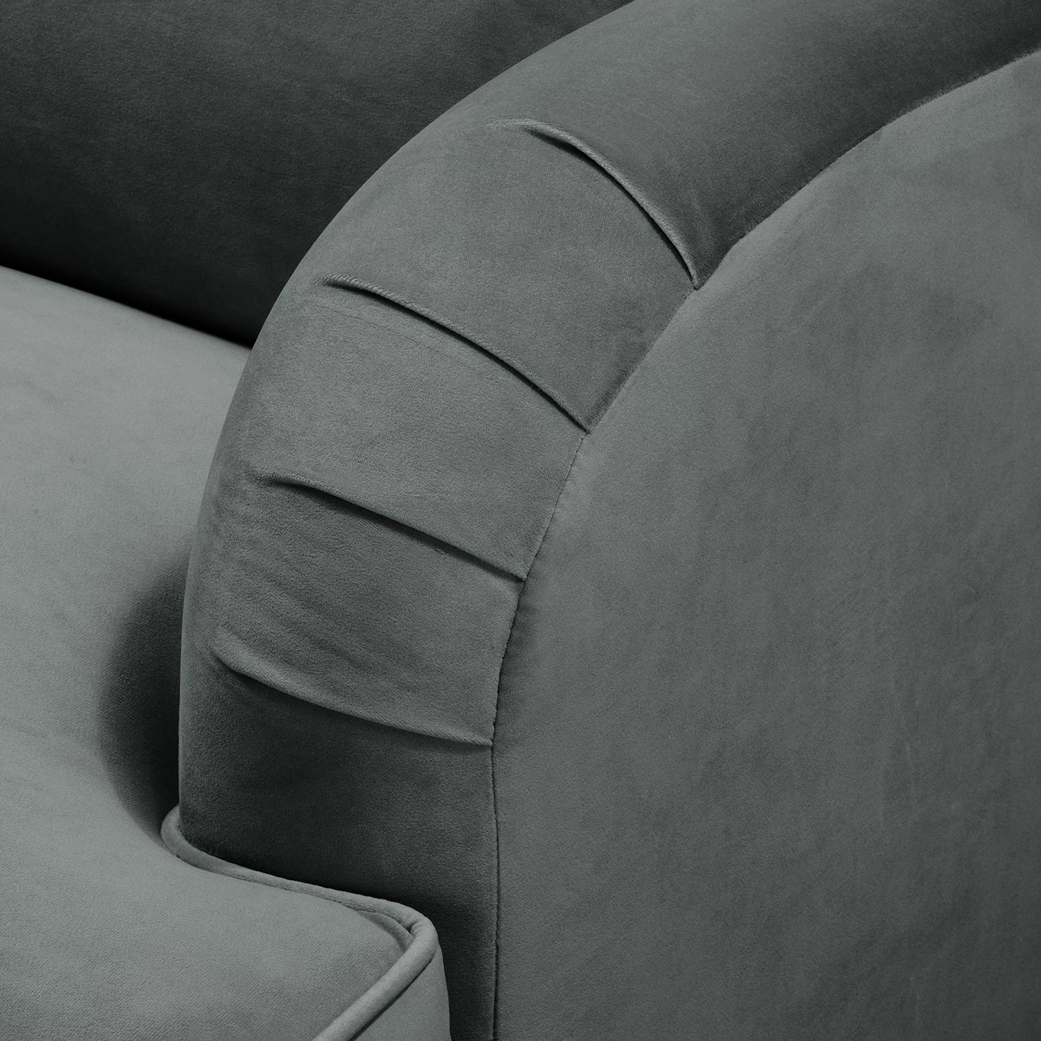 Jack & Alice Polstergarnitur Bethania I (3-2-1) - Samt - Grau 12 Jack & Alice Polstergarnitur Bethania I (3-2-1) - Samt - Grau – Bild 12