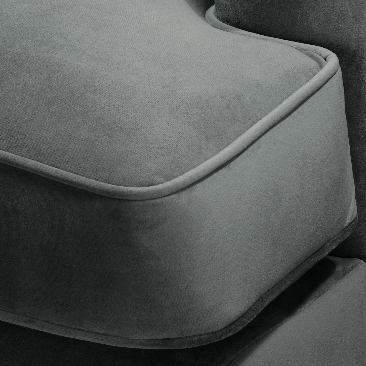 Jack & Alice Polstergarnitur Bethania I (3-2-1) - Samt - Grau 14 Jack & Alice Polstergarnitur Bethania I (3-2-1) - Samt - Grau – Bild 14