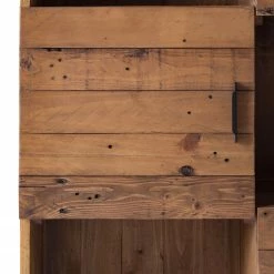 Ars manufacti Hochkommode Grasby - Pinie massiv / Metall - Pinie Dunkel / Schwarz -WOHNZIMMERMÖBEL Verkäufe 1000147147 190726 15531600006 DETAILS P000000001000147147