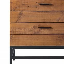 Ars manufacti Regal Grasby - Pinie massiv / Metall - Pinie Dunkel / Schwarz -WOHNZIMMERMÖBEL Verkäufe 1000147149 190726 15531800018 DETAILS P000000001000147149