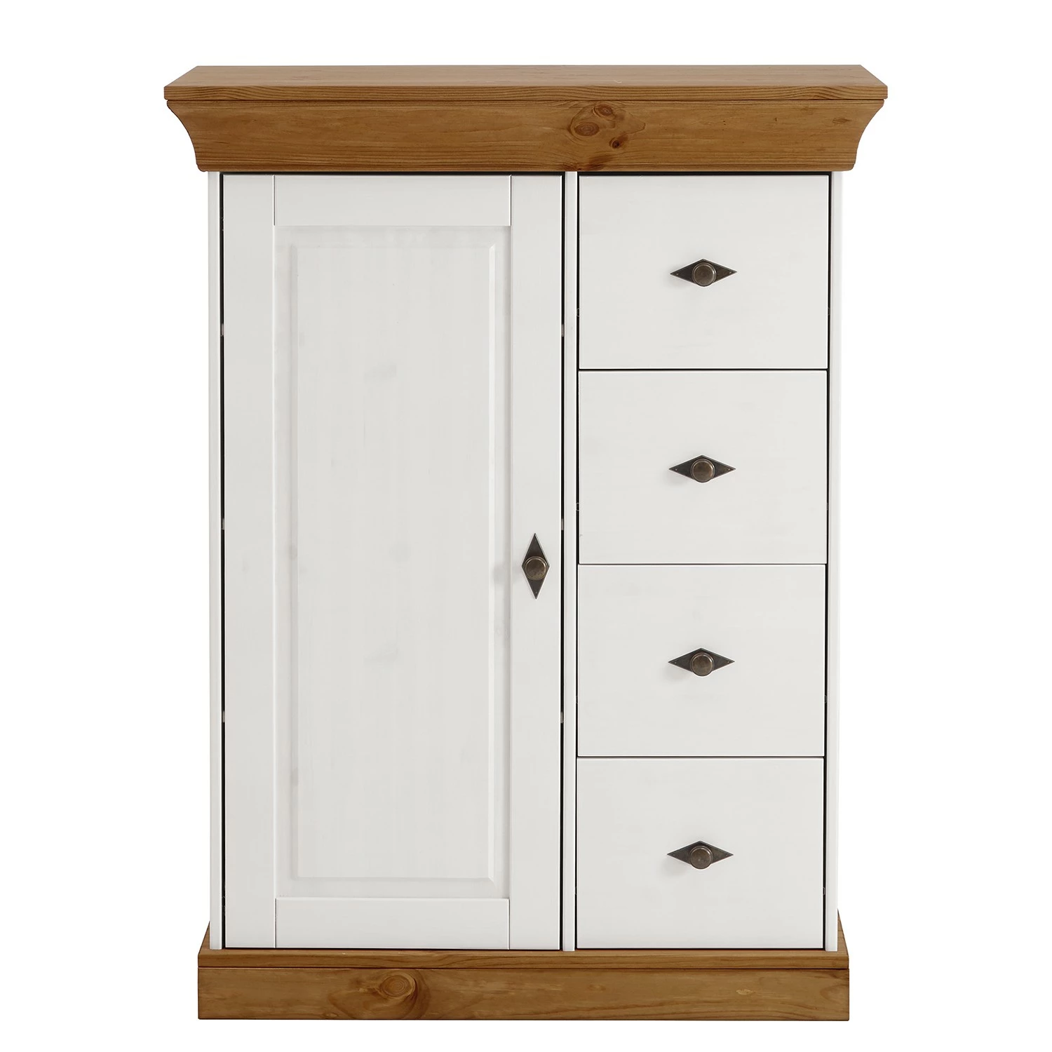 Maison Belfort Kommode Bergen - Kiefer massiv - Kiefer Weiß / Kiefer Bernstein 1 Maison Belfort Kommode Bergen - Kiefer massiv - Kiefer Weiß / Kiefer Bernstein