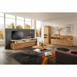 GWINNER TV-Lowboard Anzio III - Balkeneiche / Weiß -WOHNZIMMERMÖBEL Verkäufe 1000148117 181218 13101400030 MOOD GALLERYIMAGES P000000001000148117 mood