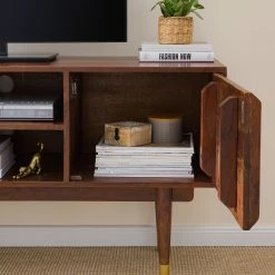 Ars manufacti TV-Lowboard Baxley - Akazie massiv / Metall - Akazie / Gold -WOHNZIMMERMÖBEL Verkäufe 1000149740 200207 10193200009 DETAILS P000000001000149740