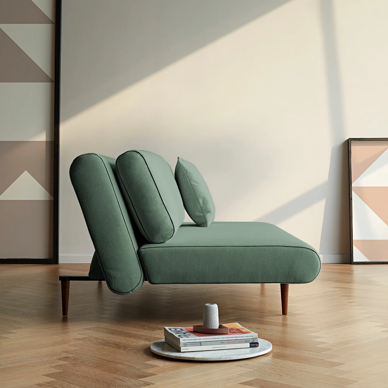 Innovation Möbel Schlafsofa Unfurl - Stoff Elegance: 518 Green 5 Innovation Möbel Schlafsofa Unfurl - Stoff Elegance: 518 Green – Bild 5