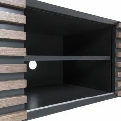 Norrwood TV-Lowboard Kipra I - Echtholzfurnier - Walnuss / Graphit -WOHNZIMMERMÖBEL Verkäufe 1000150219 181214 16440300049 GALLERYIMAGES P000000001000150219