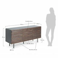 Norrwood Sideboard Kipra - Echtholzfurnier - Walnuss / Graphit 9 Norrwood Sideboard Kipra - Echtholzfurnier - Walnuss / Graphit -WOHNZIMMERMÖBEL Verkäufe 1000150226 181214 16440300080 GALLERYIMAGES P000000001000150226