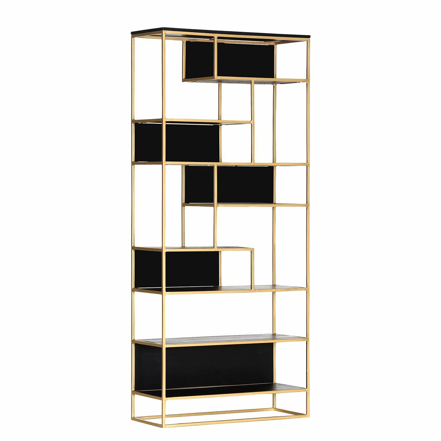 Jack & Alice Regal Harbin - Akazie massiv - Akazie Schwarz / Gold 1 Jack & Alice Regal Harbin - Akazie massiv - Akazie Schwarz / Gold