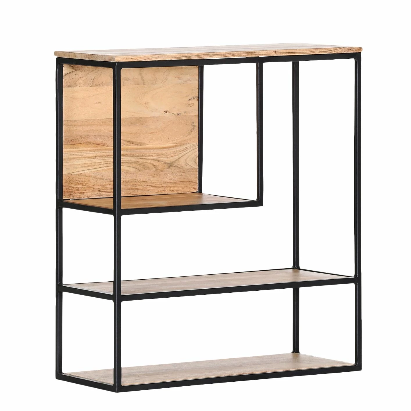 Red Living Wandregal Mello II - Akazie massiv - Akazie Natur / Schwarz 1 Red Living Wandregal Mello II - Akazie massiv - Akazie Natur / Schwarz