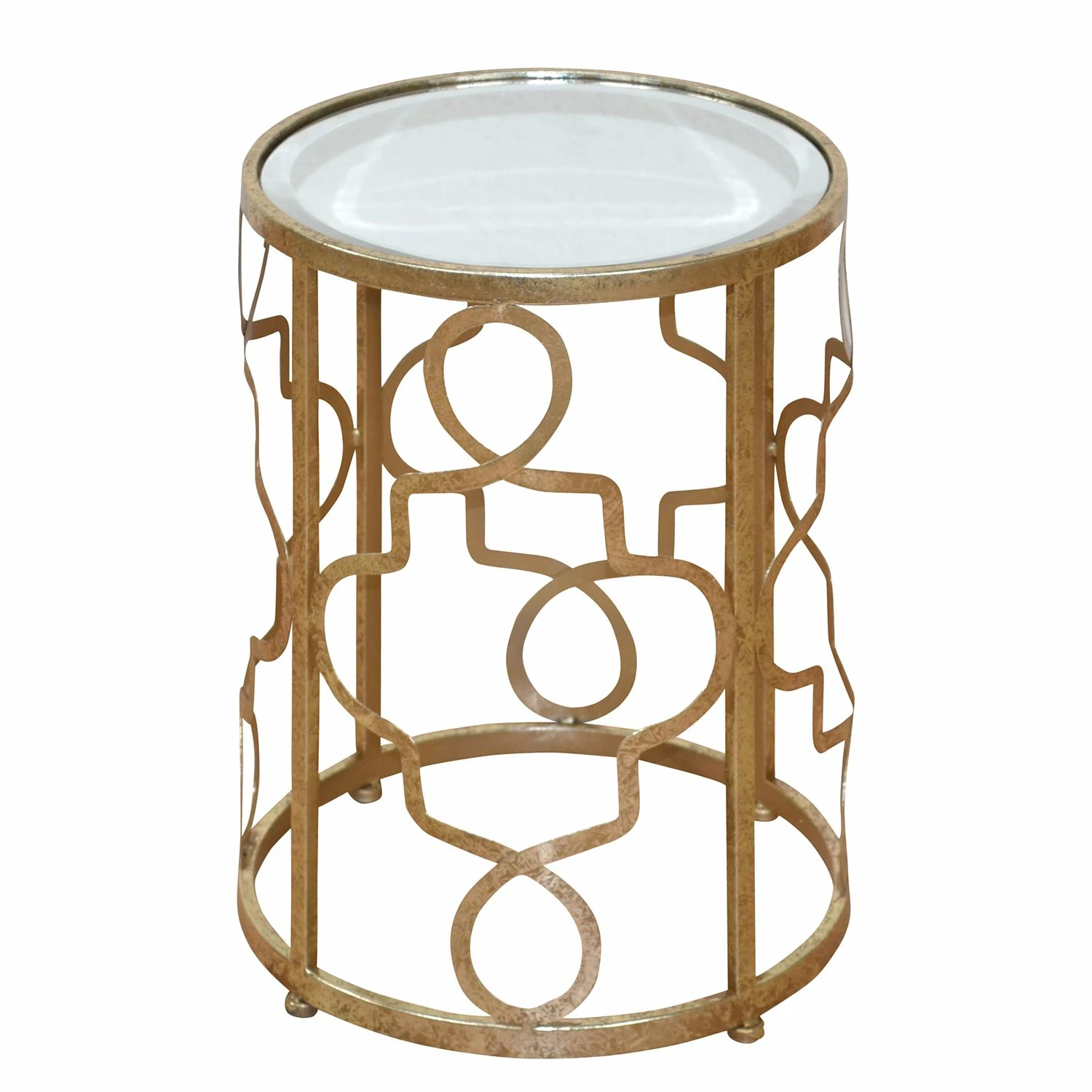 Jack & Alice Beistelltisch Burra - Antik goldfarben 1 Jack & Alice Beistelltisch Burra - Antik goldfarben