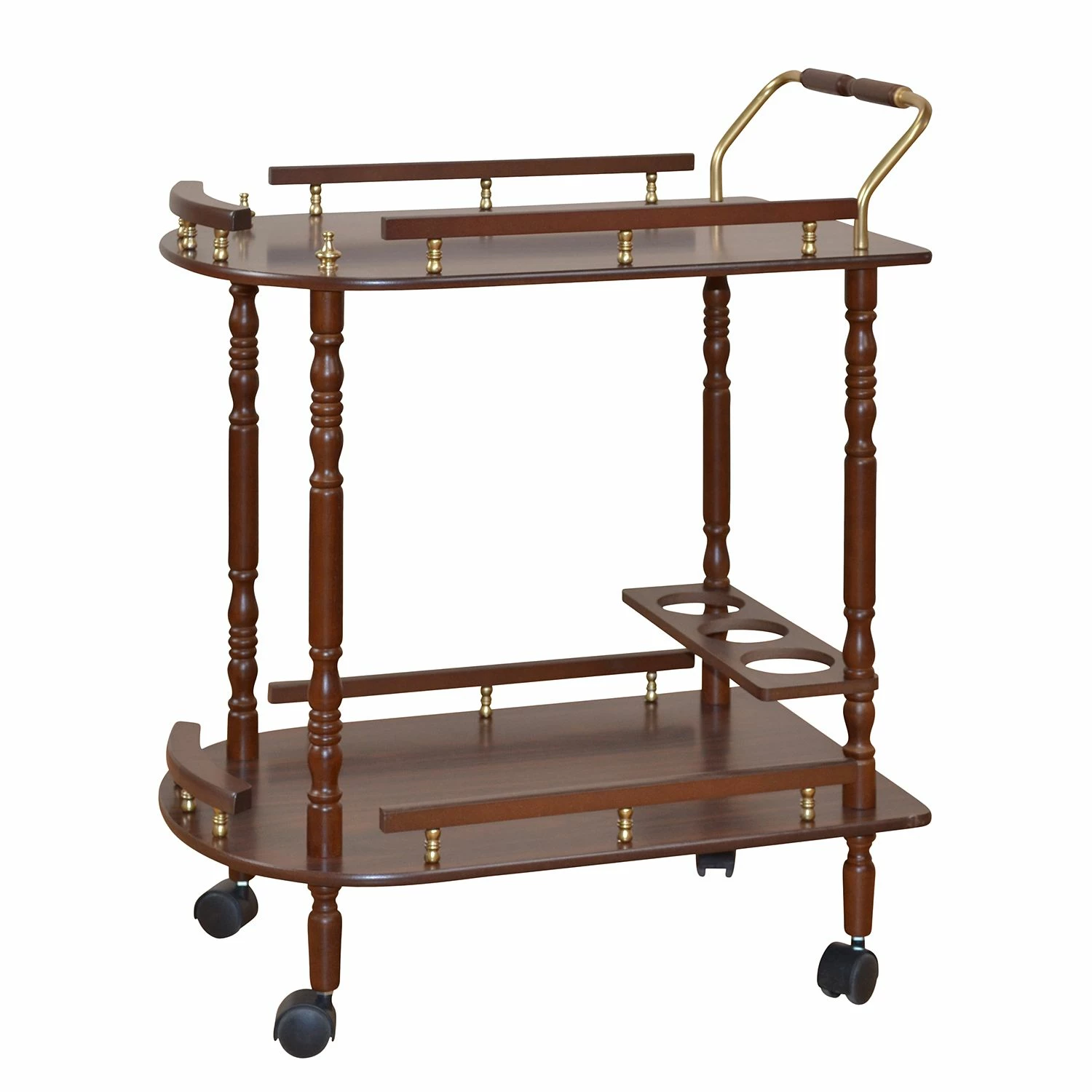 Ridgevalley Servierwagen Pedrita - Gummibaum teilmassiv - Nussbaum 1 Ridgevalley Servierwagen Pedrita - Gummibaum teilmassiv - Nussbaum