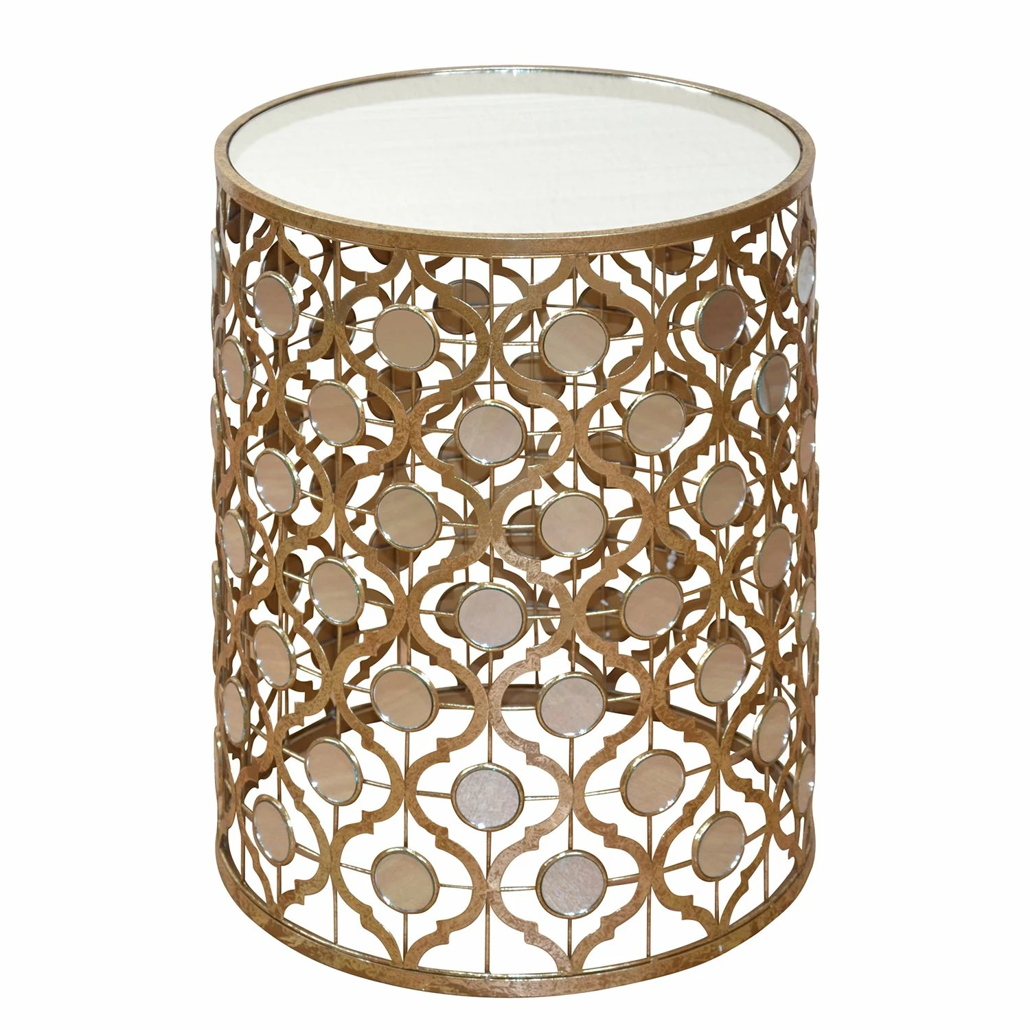 Jack & Alice Beistelltisch Belcum - Antik goldfarben 1 Jack & Alice Beistelltisch Belcum - Antik goldfarben