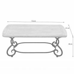 Ridgevalley Couchtisch Manderfeld - Kiefer massiv - Kiefer / Schwarz -WOHNZIMMERMÖBEL Verkäufe 1000150541 190103 07490900139 GALLERYIMAGES P000000001000150541