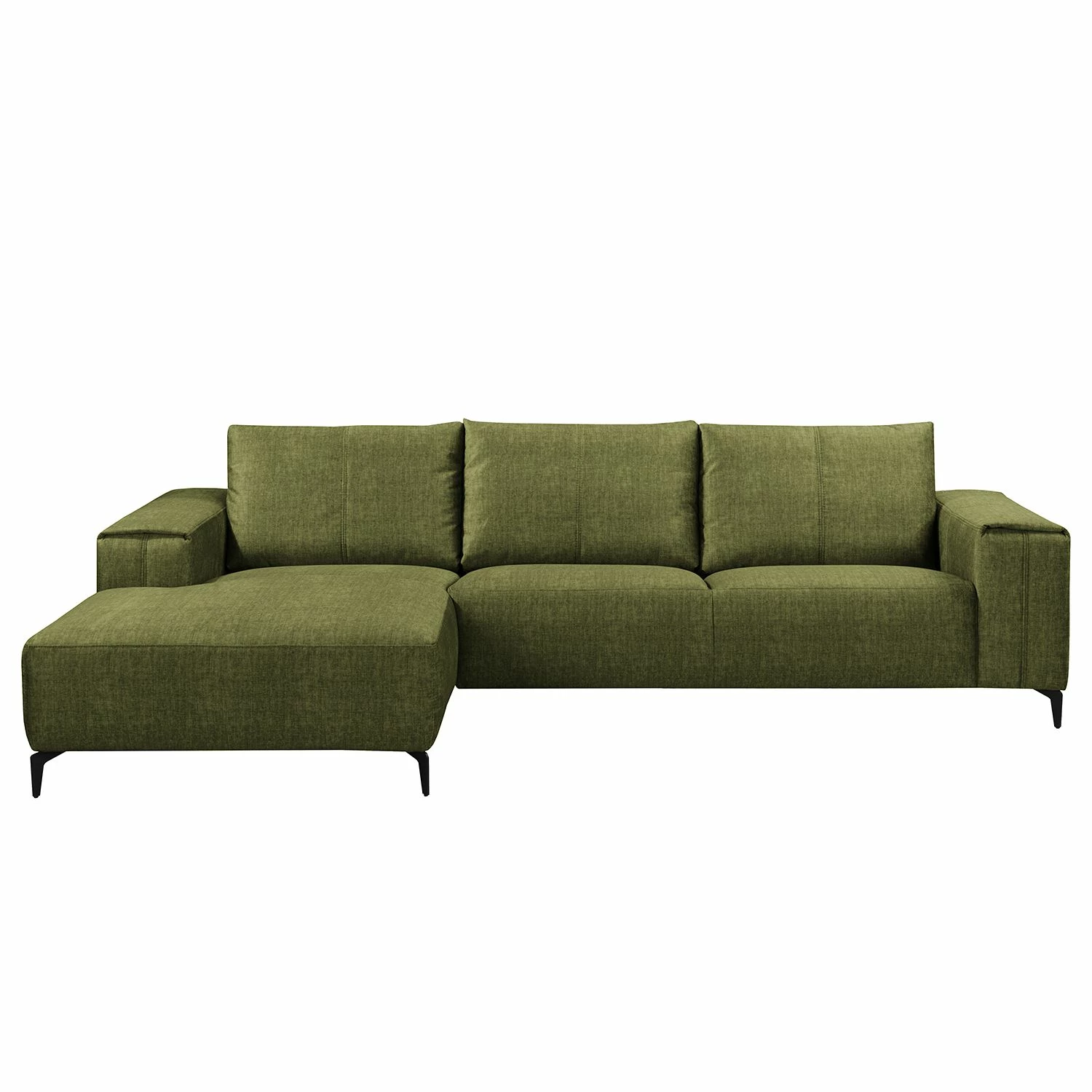 Fredriks Ecksofa Mazy - Microfaser - Olivgrün - Longchair davorstehend links 3 Fredriks Ecksofa Mazy - Microfaser - Olivgrün - Longchair davorstehend links – Bild 3
