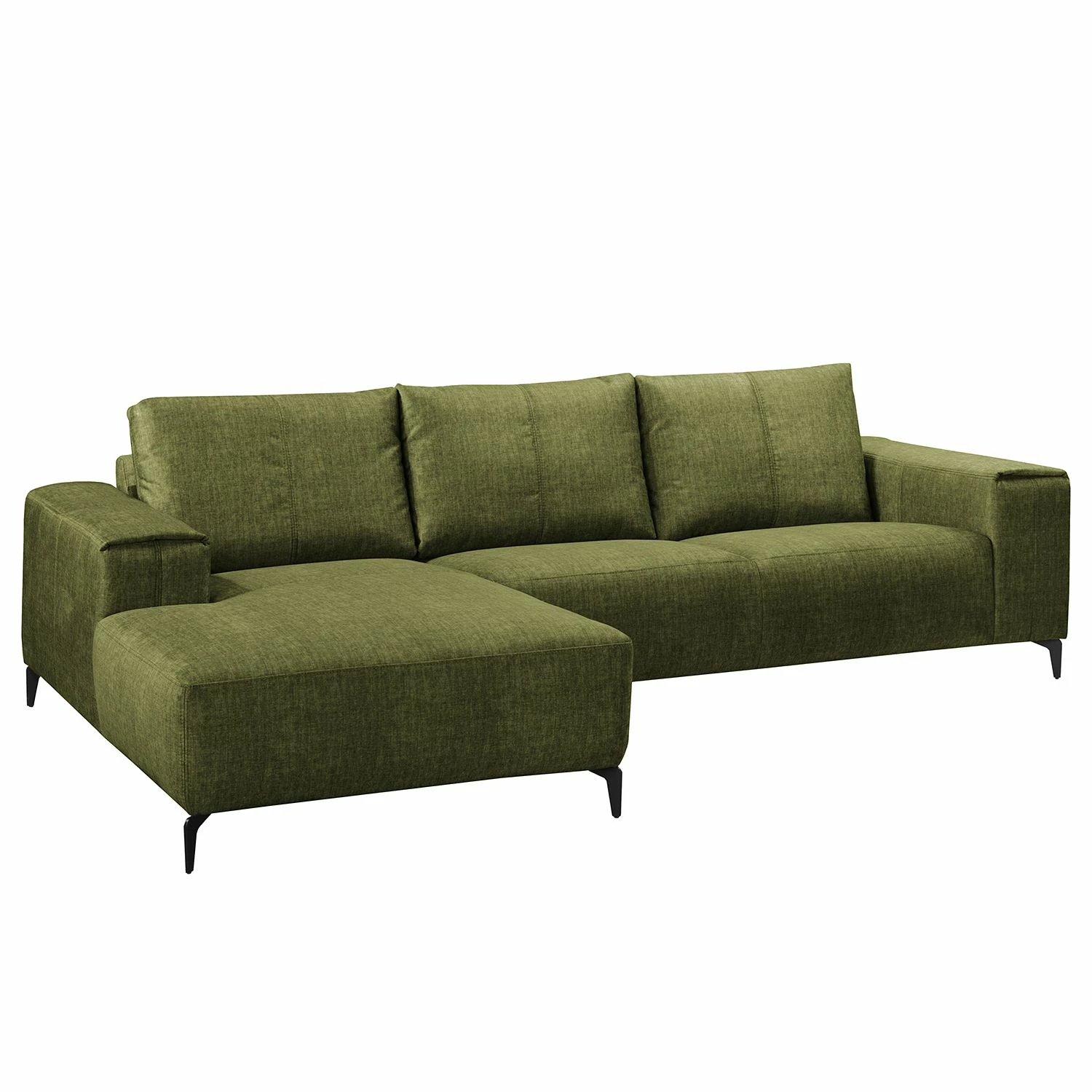Fredriks Ecksofa Mazy - Microfaser - Olivgrün - Longchair davorstehend links 7 Fredriks Ecksofa Mazy - Microfaser - Olivgrün - Longchair davorstehend links – Bild 7