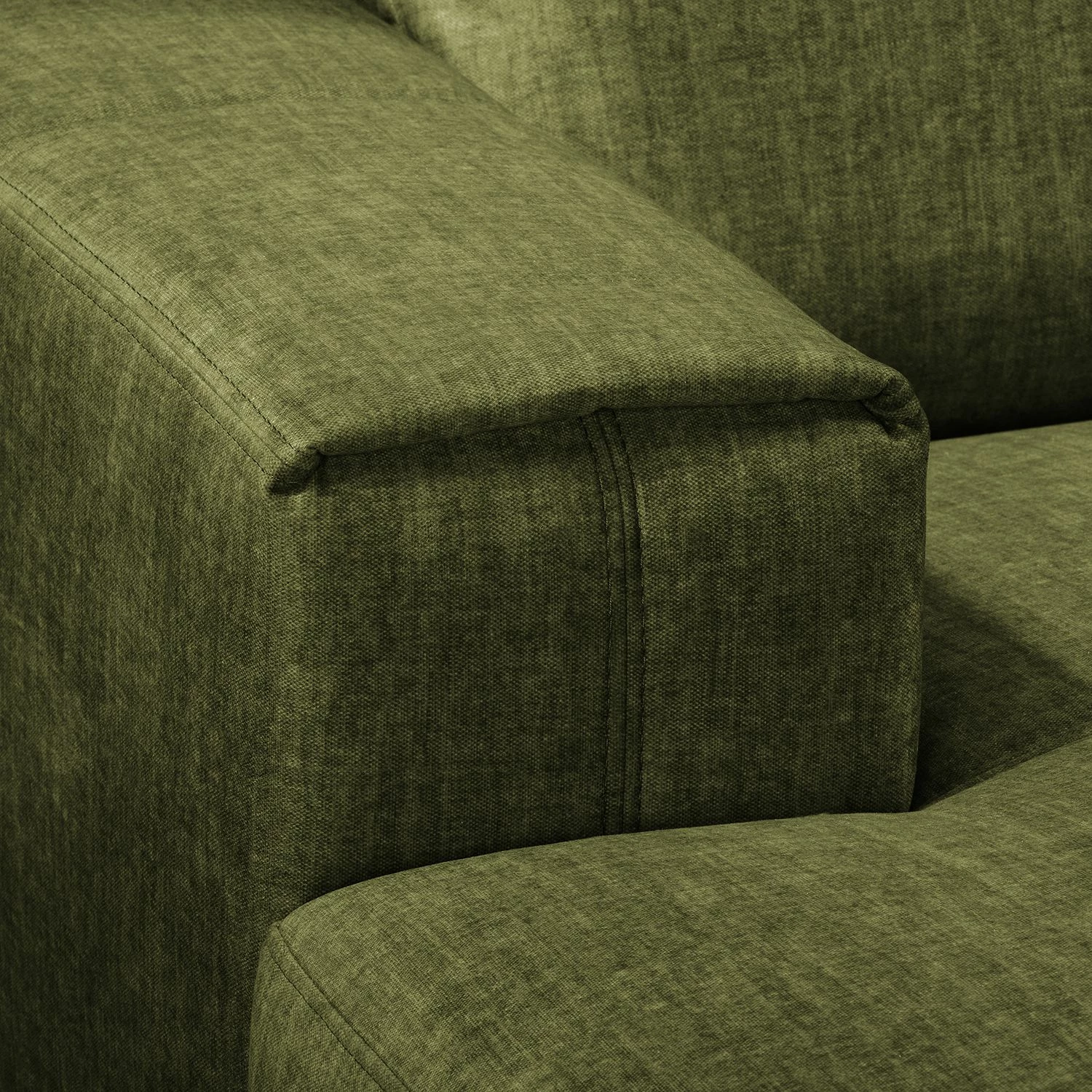 Fredriks Ecksofa Mazy - Microfaser - Olivgrün - Longchair davorstehend links 9 Fredriks Ecksofa Mazy - Microfaser - Olivgrün - Longchair davorstehend links – Bild 9