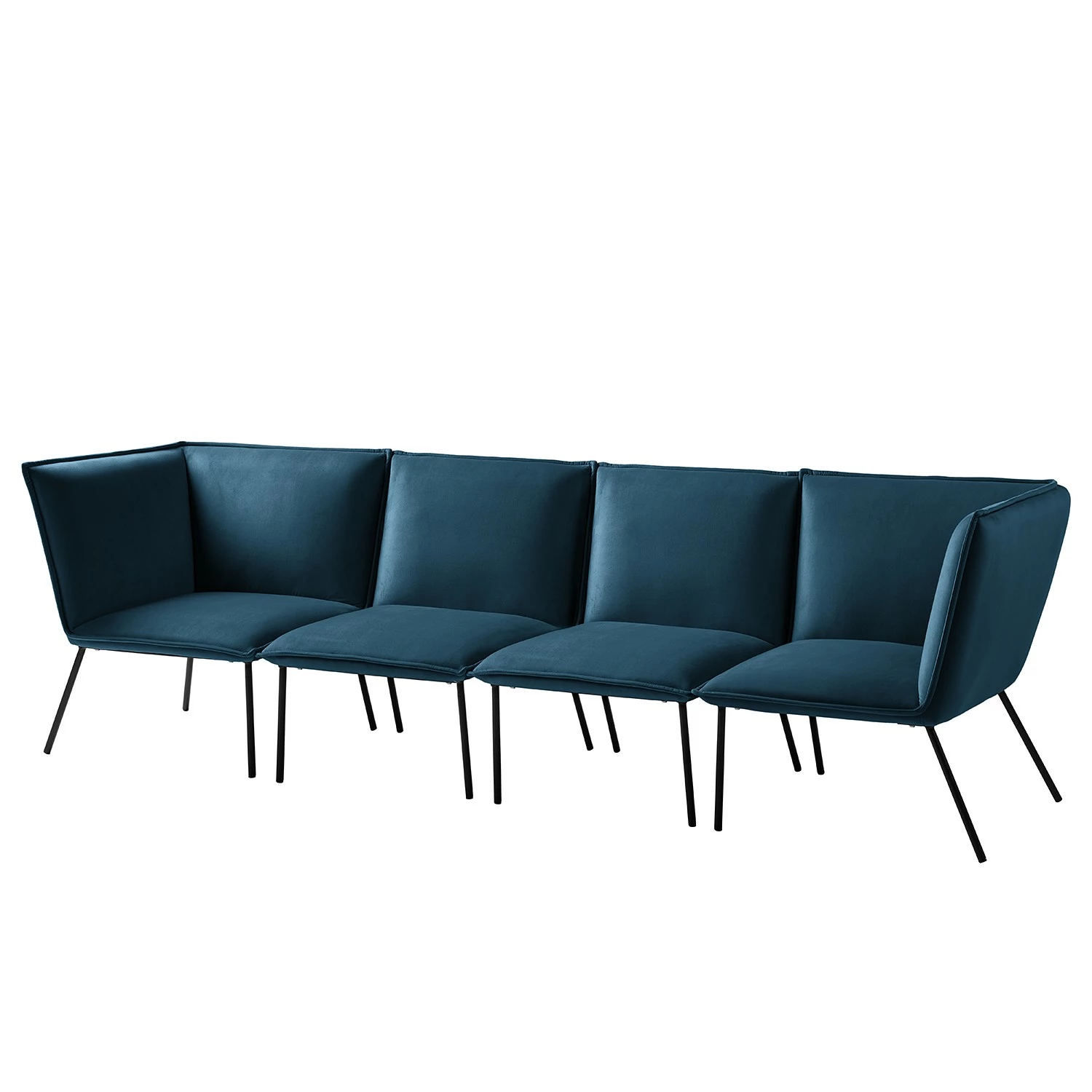 Jack & Alice Bigsofa Dorado - Samt - Marineblau 1 Jack & Alice Bigsofa Dorado - Samt - Marineblau