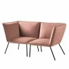 Jack & Alice Sofa Dorado (2-Sitzer) - Samt - Altrosa
