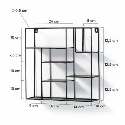 Norrwood Wandregal Mirwart I - Stahl - Schwarz -WOHNZIMMERMÖBEL Verkäufe 1000152415 190110 15035200019 GALLERYIMAGES P000000001000152415