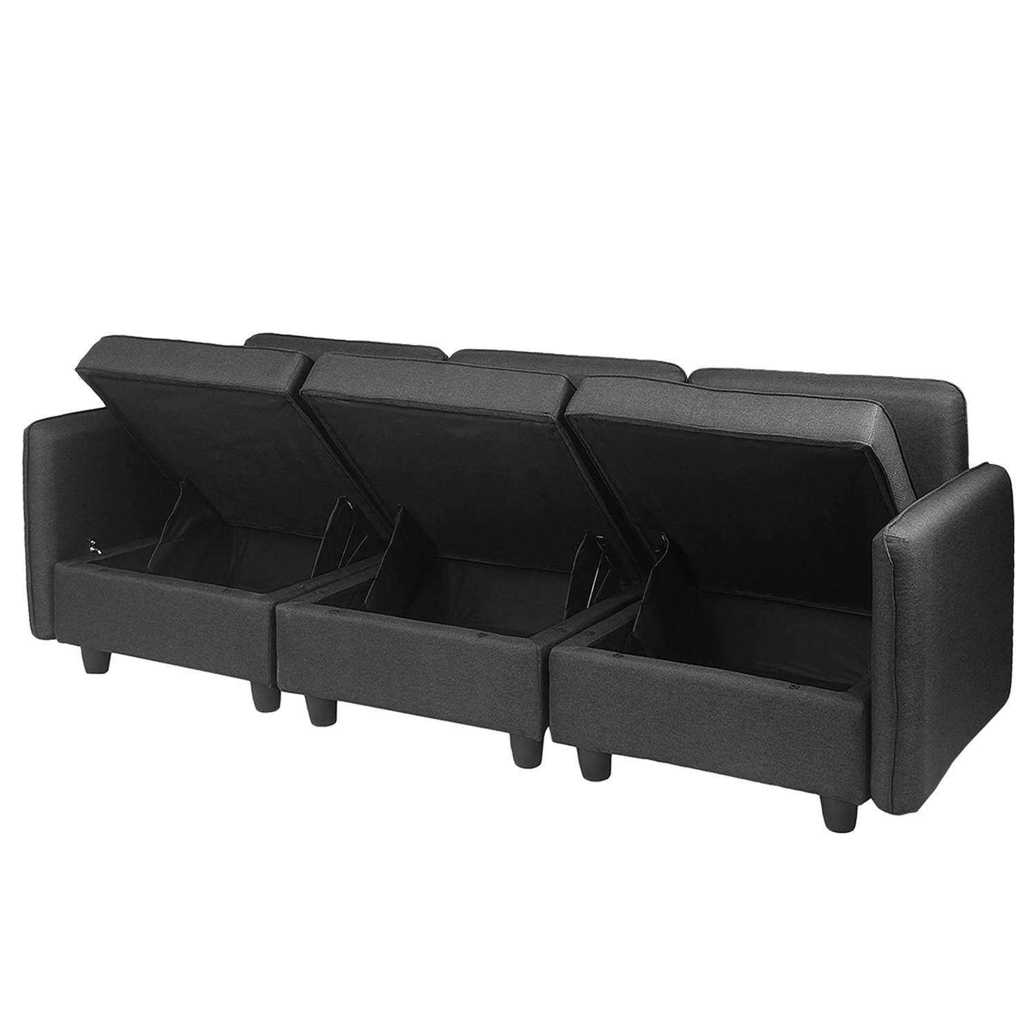 Fredriks Sofa Lavara I (3-Sitzer) - Webstoff - Dunkelgrau 3 Fredriks Sofa Lavara I (3-Sitzer) - Webstoff - Dunkelgrau – Bild 3