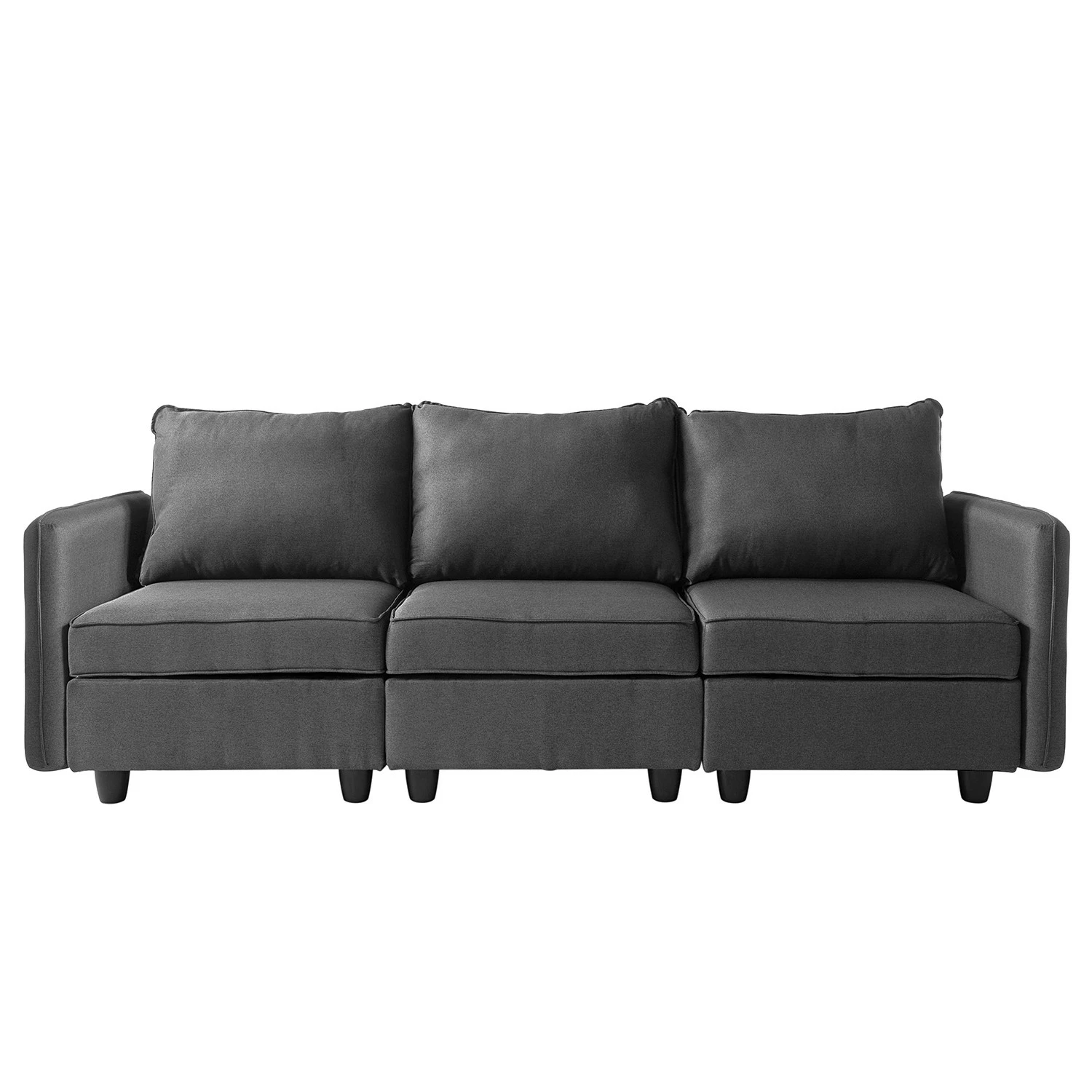 Fredriks Sofa Lavara I (3-Sitzer) - Webstoff - Dunkelgrau 4 Fredriks Sofa Lavara I (3-Sitzer) - Webstoff - Dunkelgrau – Bild 4
