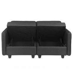 Fredriks Sofa Lavara I (2-Sitzer) - Webstoff - Dunkelgrau -WOHNZIMMERMÖBEL Verkäufe 1000154389 190722 09292700068 DETAILS P000000001000154389