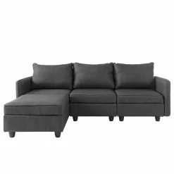 Fredriks Ecksofa Lavara II - Webstoff - Dunkelgrau -WOHNZIMMERMÖBEL Verkäufe 1000154405 191219 10544400002 DETAILS P000000001000154405