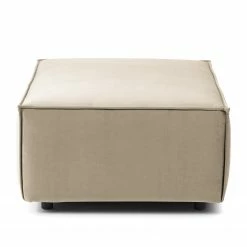 Polsterhocker Kinx III - Samt - Samt Shyla: Beige -WOHNZIMMERMÖBEL Verkäufe 1000155641 210323 15122000275 DETAILS P000000001000155641