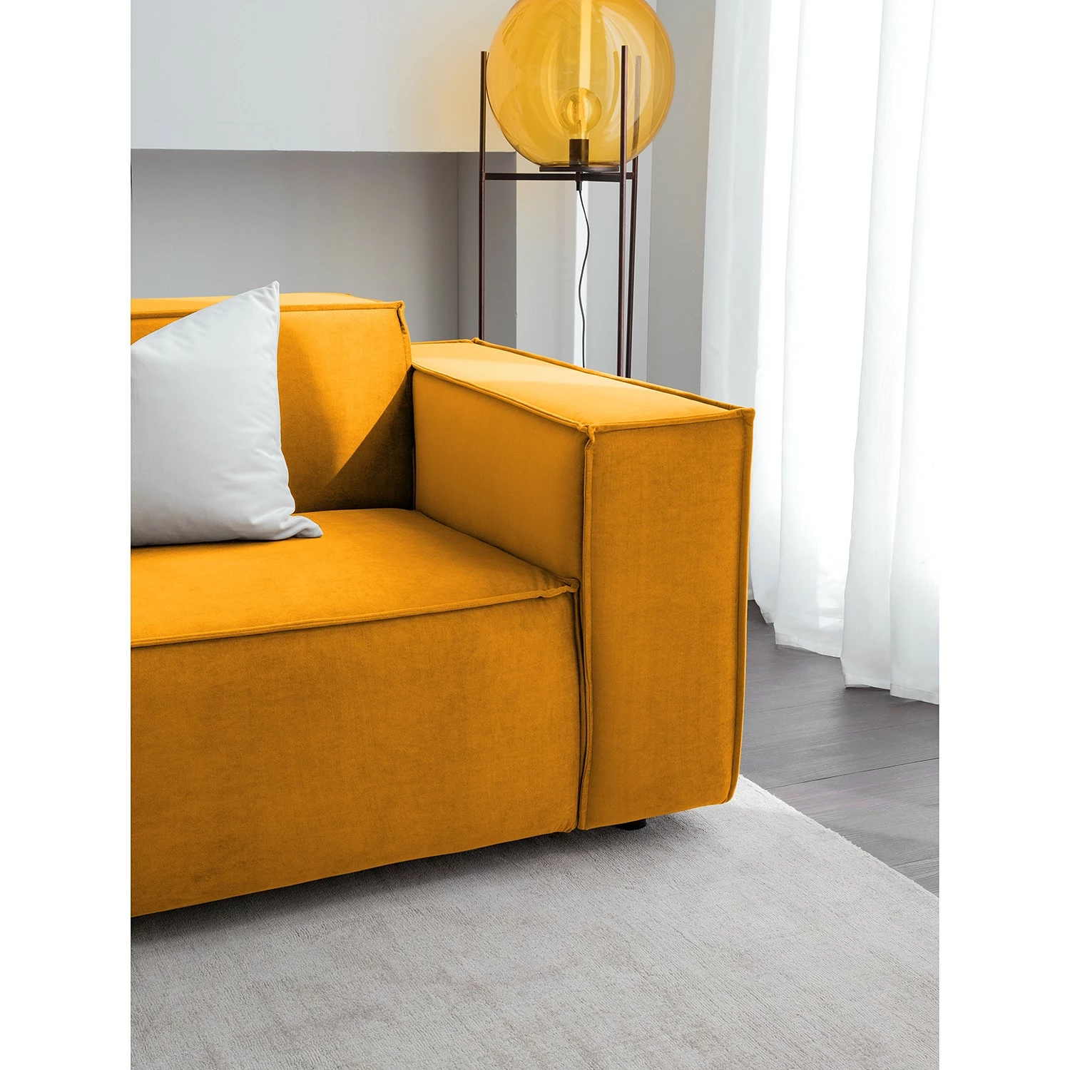 Sofa Kinx (3-Sitzer) II - Samt - Samt Shyla: Senfgelb 10 Sofa Kinx (3-Sitzer) II - Samt - Samt Shyla: Senfgelb – Bild 10