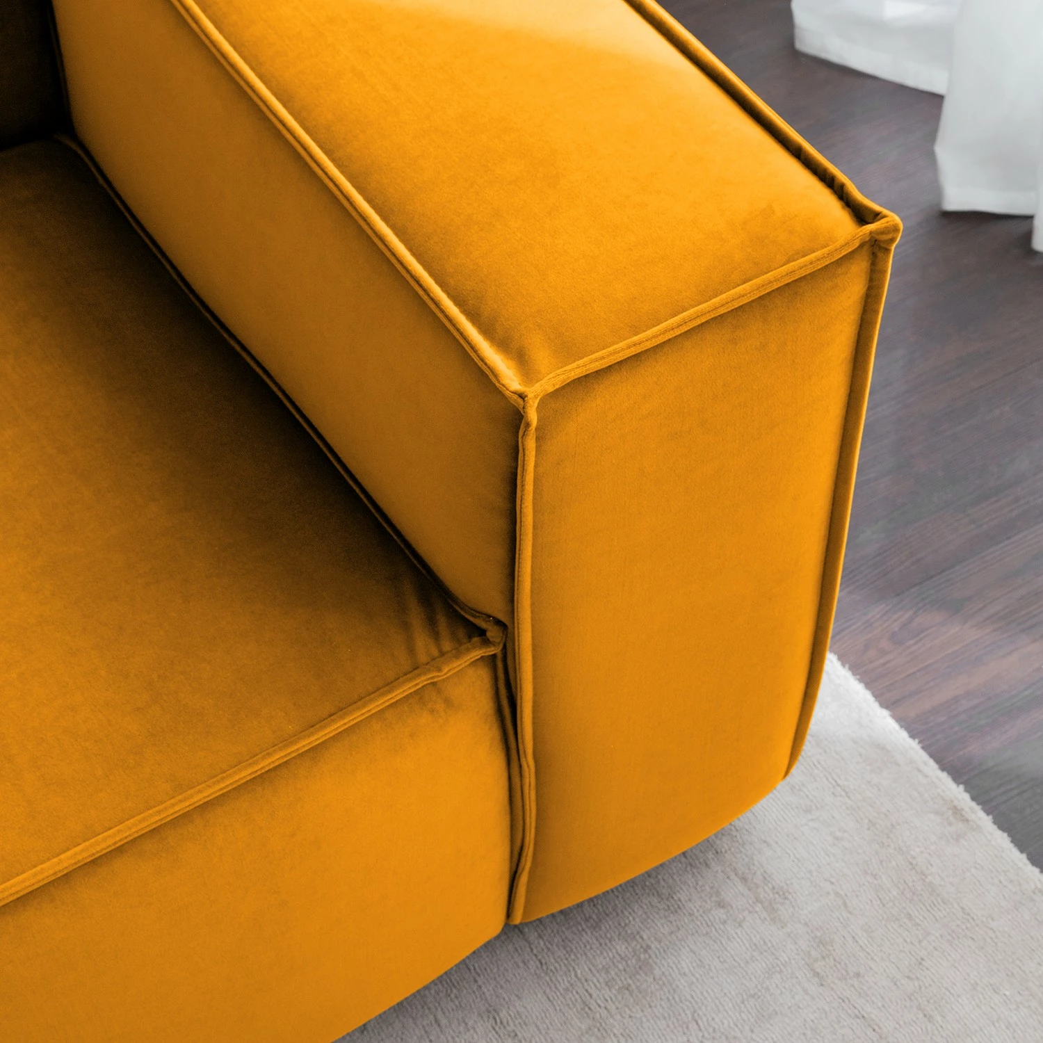 Sofa Kinx (3-Sitzer) II - Samt - Samt Shyla: Senfgelb 11 Sofa Kinx (3-Sitzer) II - Samt - Samt Shyla: Senfgelb – Bild 11