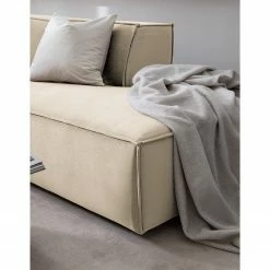 Ecksofa Kinx IV - Samt - Samt Shyla: Beige - Ottomane davorstehend rechts -WOHNZIMMERMÖBEL Verkäufe 1000155701 210323 15173100878 DETAILS P000000001000155701