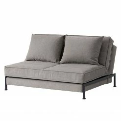Chillout by Franz Fertig Schlafsofa Filius - Webstoff - Grau - Schlaffunktion davorstehend rechts
