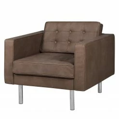 Fredriks Sessel Chelsea IV - Echtleder - Echtleder Custo: Dunkelbraun - Zylinder