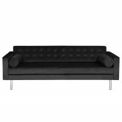 Fredriks Sofa Chelsea III (3-Sitzer) - Microfaser - Stoff Tond: Schwarz - Zylinder -WOHNZIMMERMÖBEL Verkäufe 1000156585 190215 12585400745 GALLERYIMAGES P000000001000156585