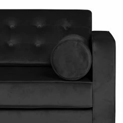Fredriks Sofa Chelsea III (3-Sitzer) - Microfaser - Stoff Tond: Schwarz - Zylinder -WOHNZIMMERMÖBEL Verkäufe 1000156585 190215 12585400747 GALLERYIMAGES P000000001000156585