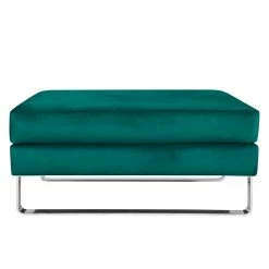 Fredriks Polsterhocker Portobello III - Samt - Stoff Tond: Petrol - Kufen -WOHNZIMMERMÖBEL Verkäufe 1000156621 190215 12591501019 GALLERYIMAGES P000000001000156621