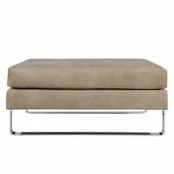 Fredriks Polsterhocker Portobello IV - Echtleder - Echtleder Custo: Hellgrau - Kufen -WOHNZIMMERMÖBEL Verkäufe 1000156626 190215 12591901053 GALLERYIMAGES P000000001000156626