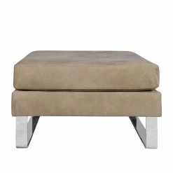 Fredriks Polsterhocker Portobello IV - Echtleder - Echtleder Custo: Hellgrau - Kufen -WOHNZIMMERMÖBEL Verkäufe 1000156626 190215 12591901054 GALLERYIMAGES P000000001000156626