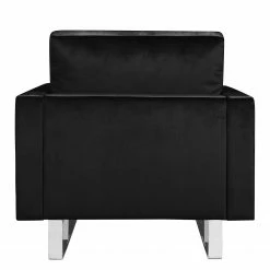 Fredriks Sessel Portobello III - Samt - Stoff Tond: Schwarz - Kufen -WOHNZIMMERMÖBEL Verkäufe 1000156649 190215 12593601241 GALLERYIMAGES P000000001000156649