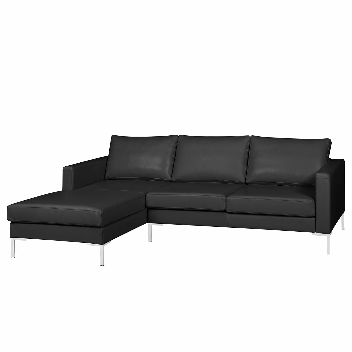 Fredriks Ecksofa Portobello IV - Echtleder - Echtleder Lasde: Schwarz - Breite: 207 cm - Longchair davorstehend links 1 Fredriks Ecksofa Portobello IV - Echtleder - Echtleder Lasde: Schwarz - Breite: 207 cm - Longchair davorstehend links