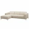 Fredriks Ecksofa Graide II - Strukturstoff - Warmes Beige - Longchair davorstehend links - Keine Funktion