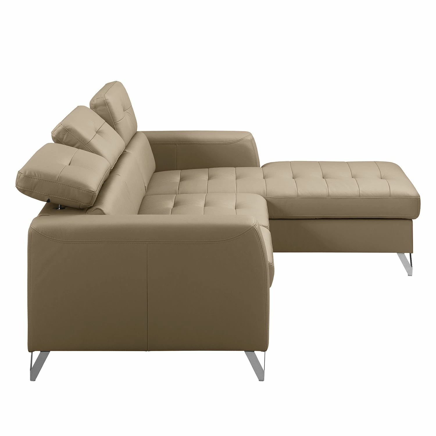 Fredriks Ecksofa Lucena - Echtleder - Taupe - Longchair davorstehend rechts - Keine Funktion 4 Fredriks Ecksofa Lucena - Echtleder - Taupe - Longchair davorstehend rechts - Keine Funktion – Bild 4