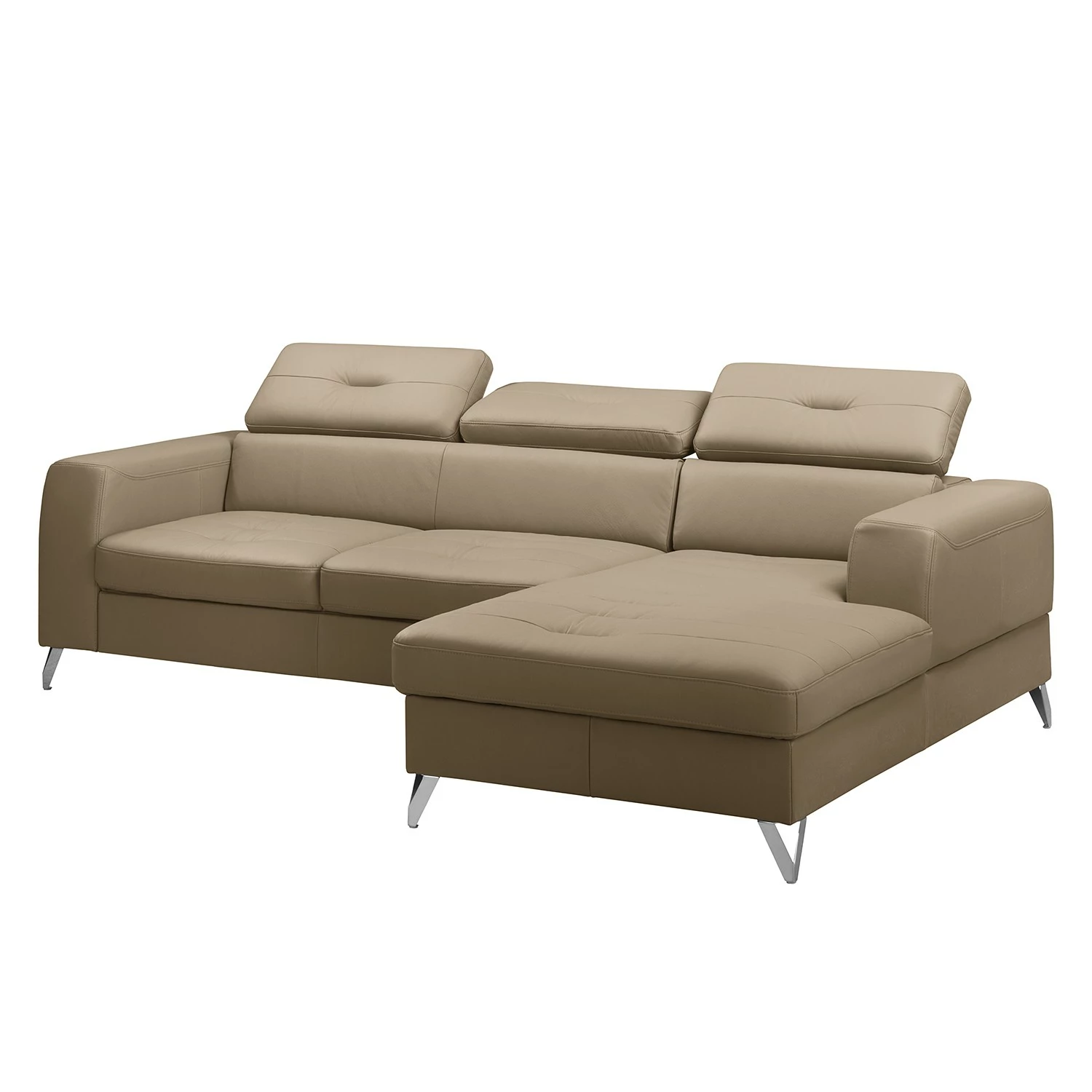 Fredriks Ecksofa Lucena - Echtleder - Taupe - Longchair davorstehend rechts - Keine Funktion 7 Fredriks Ecksofa Lucena - Echtleder - Taupe - Longchair davorstehend rechts - Keine Funktion – Bild 7
