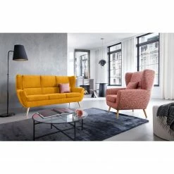 Norrwood Sofa Glenhaven (3-Sitzer) - Samt - Senfgelb -WOHNZIMMERMÖBEL Verkäufe 1000157401 190320 11541000268 MOOD GALLERYIMAGES P000000001000157401 mood