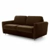 Loftscape Schlafsofa Leopoldina - Samt - Dunkelbraun - Breite: 169 cm