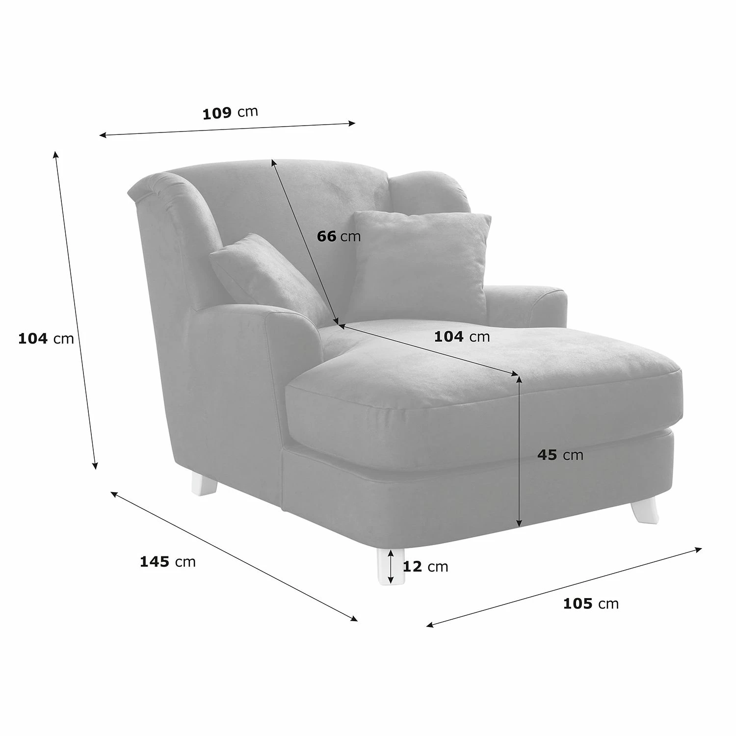 Ridgevalley XXL Sessel Garza II - Flachgewebe - Mauve 7 Ridgevalley XXL Sessel Garza II - Flachgewebe - Mauve – Bild 7