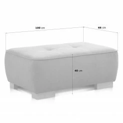 Ars Natura Polsterhocker Belair - Microfaser - Grau -WOHNZIMMERMÖBEL Verkäufe 1000157717 190314 11240500172 GALLERYIMAGES P000000001000157717